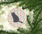 British Shorthair Cat Christmas Ceramic Ornament