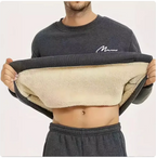 Men's Wool Stretch Printed Long Sleeve Casual T-shirt | Streetwear
