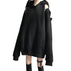 2024 Autumn Gothic Women's Oversized Hoodie with Pockets | Streetwear