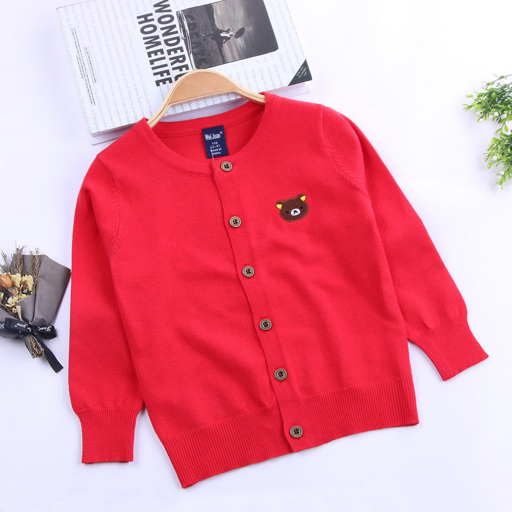 Classic Boys Knit Cardigan - Thin Kids Jacket