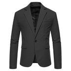 V-neck Suede Single-Button Coat