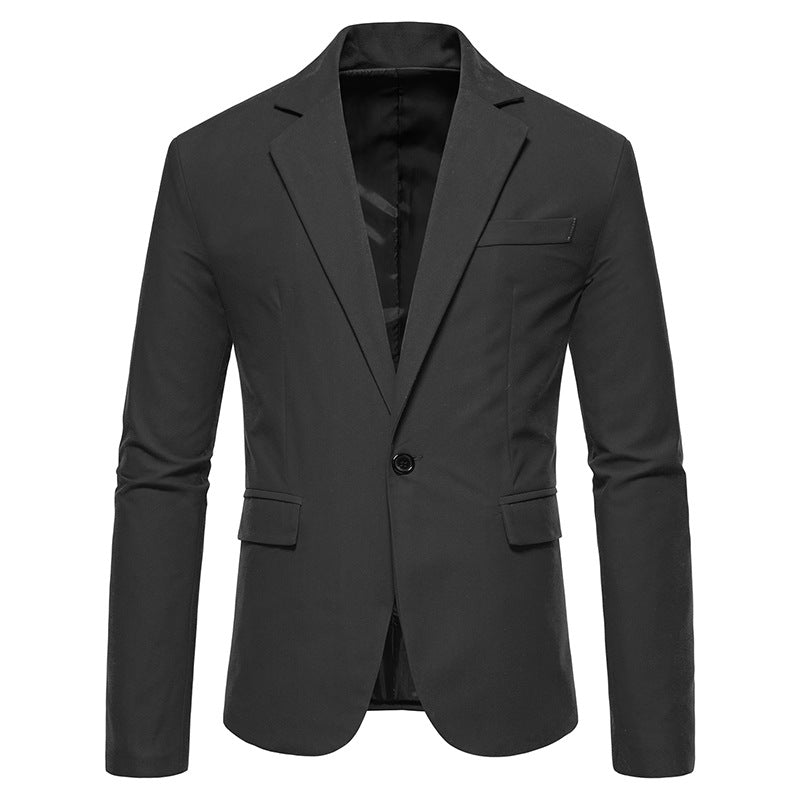 V-neck Suede Single-Button Coat