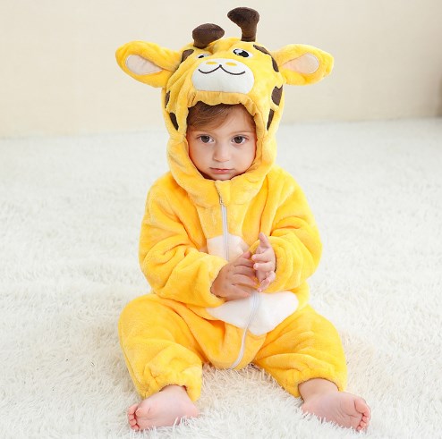 Coral Fleece Animal One-Piece Pajamas for Adults