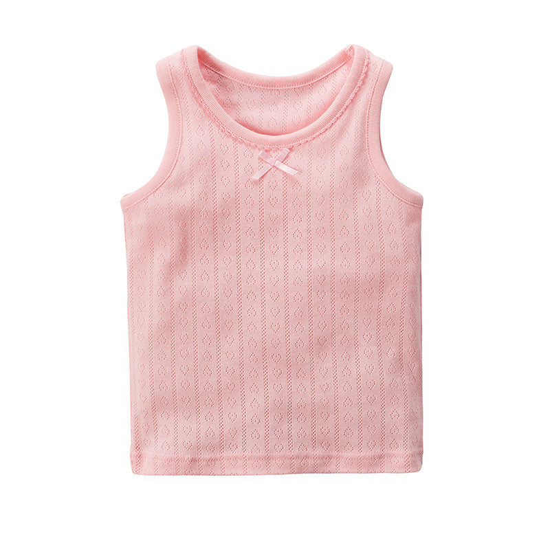 Lightweight Summer Mesh Cotton Tank Top for Girls