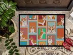 Lots of Red Cardigan Corgi Doormat