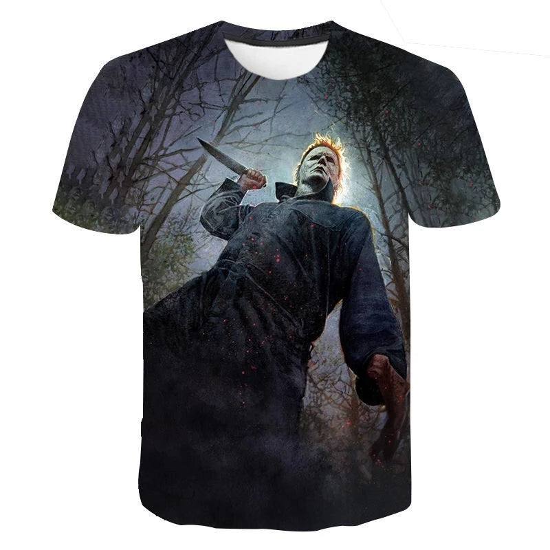 Horror Christmas Hip Hop Scene Men's Polyester T-Shirt | Streetwear