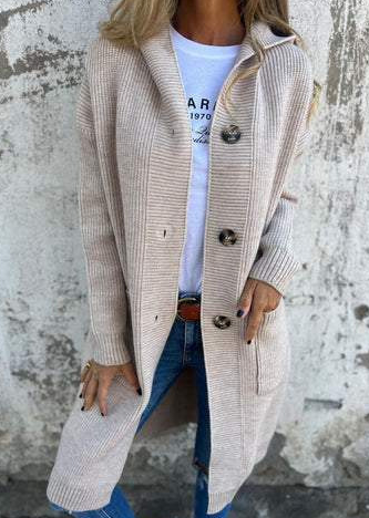 Karin Women's Knitted Hooded Cardigan (One Piece)