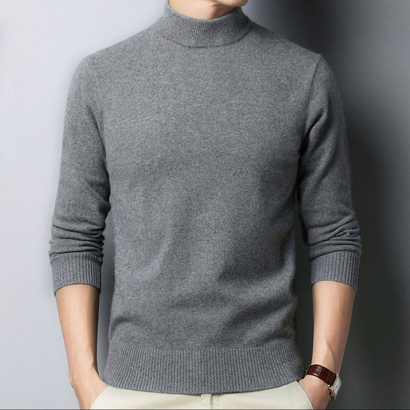 Thick Knit Half-High Collar Pullover Sweater | Streetwear