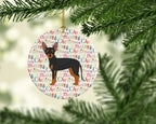 Prague Ratter Merry Christmas Ceramic Ornament
