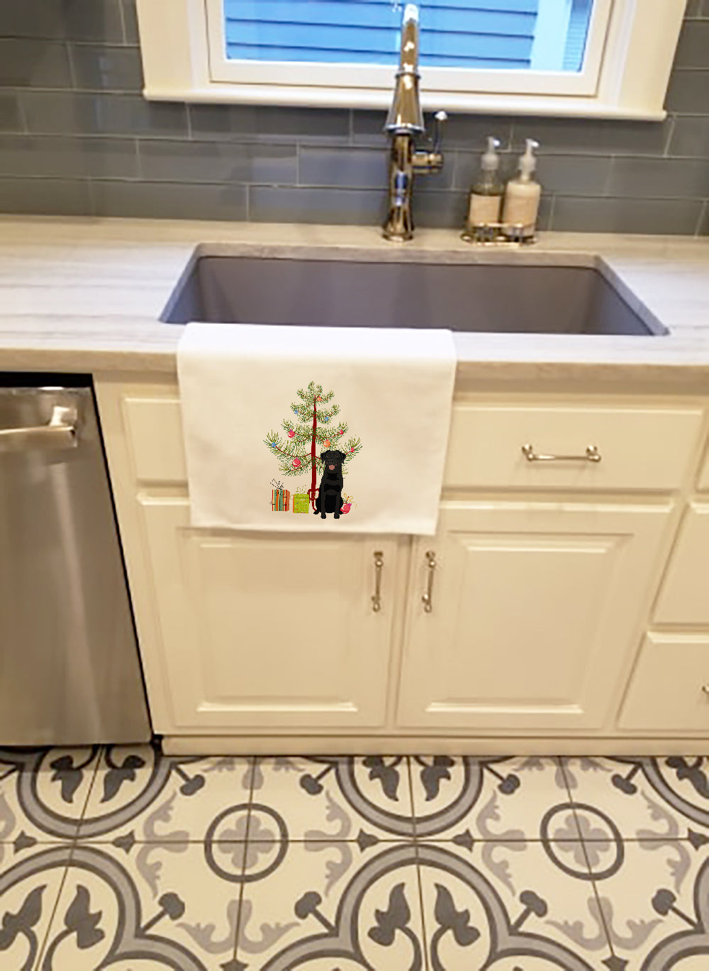Labrador Retriever Black #1 Christmas Kitchen Towel Set of 2