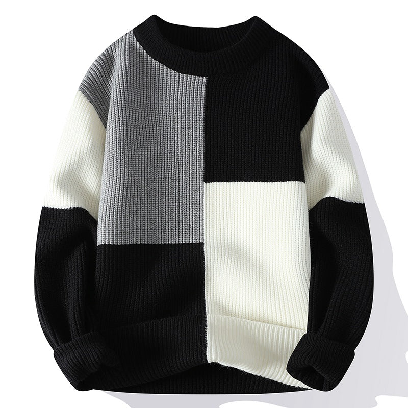 Men's Casual Round Neck Sweater for Autumn & Winter