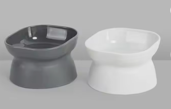 Elevated Tilted Pet Bowl 15-Degree Raised Cat Dog Food Water Feeder Anti-Vomit Ergonomic Neck Protection Bowl