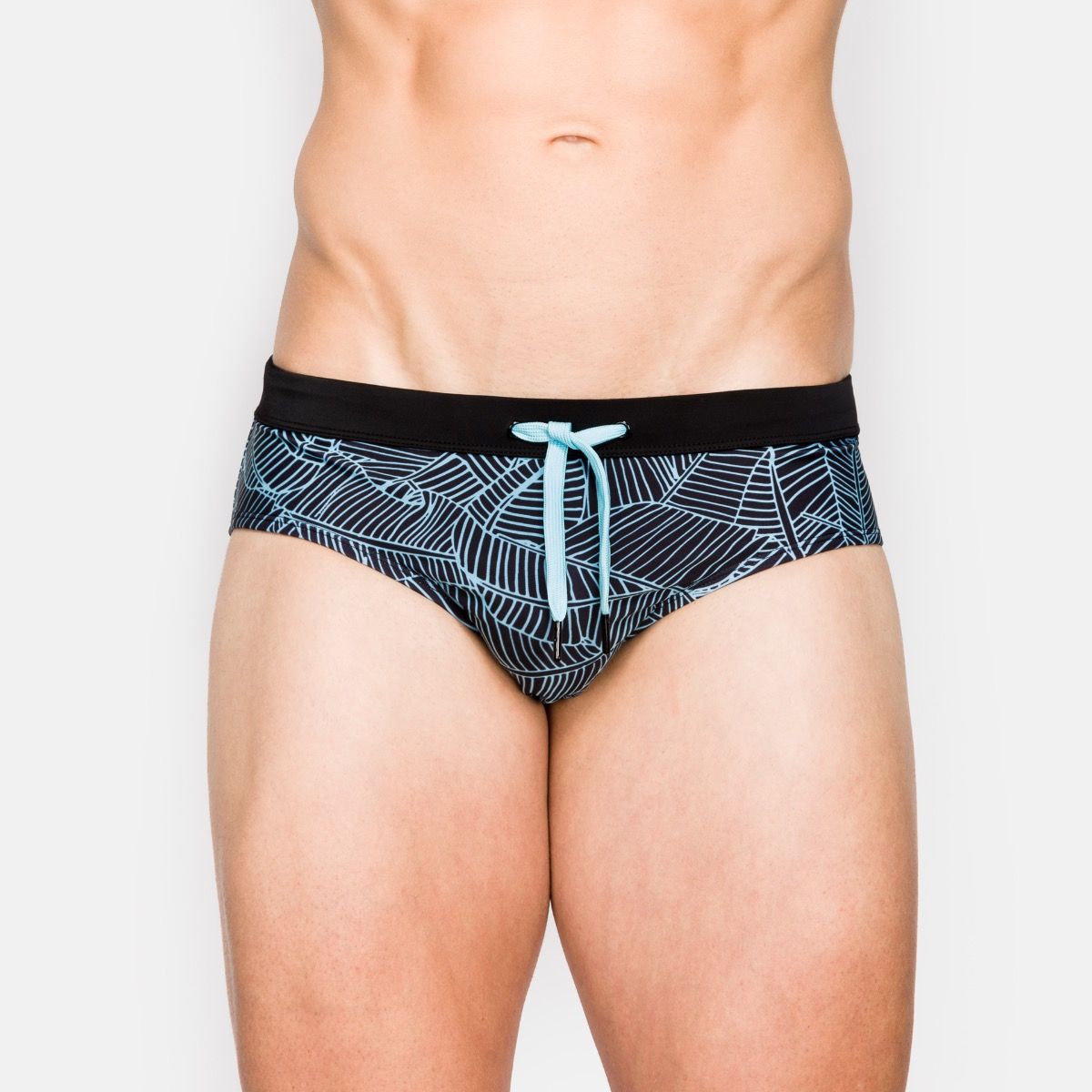 Men's Leaf Print Swim Briefs