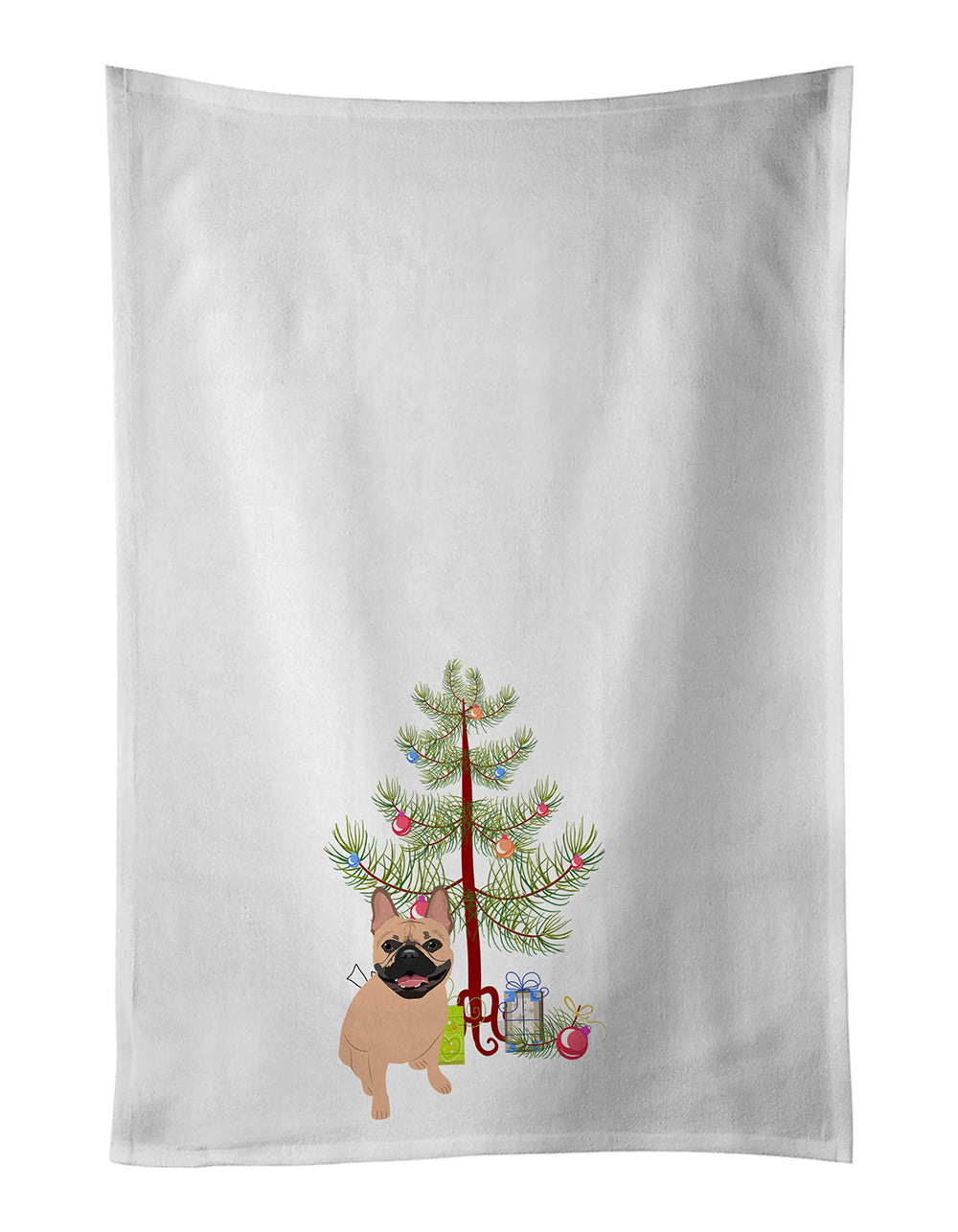 French Bulldog Fawn #2 Christmas Kitchen Towel Set of 2