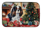 Cavalier Spaniel Cozy Christmas Dish Drying Mat
