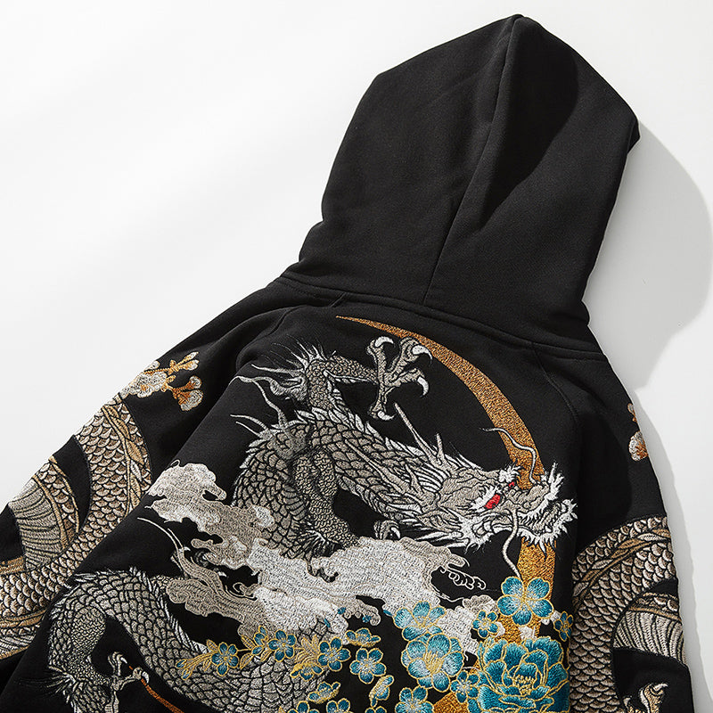 Men's Hoodie with Chinese Phoenix Embroidery Design | Streetwear