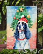 English Setter Christmas Garden Flag