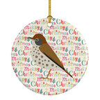 Thrush Christmas Ceramic Ornament