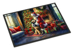 Irish Wolfhound and Santa Claus Doormat