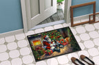 Bluetick Hound and Santa Claus Doormat