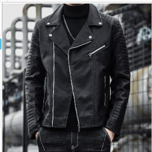 Men's Leather Winter Jacket - Hanzo (One Piece)