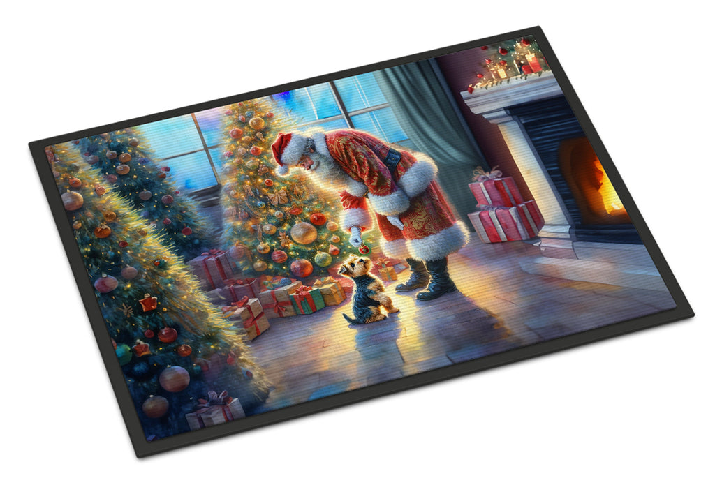 Australian Terrier and Santa Claus Doormat