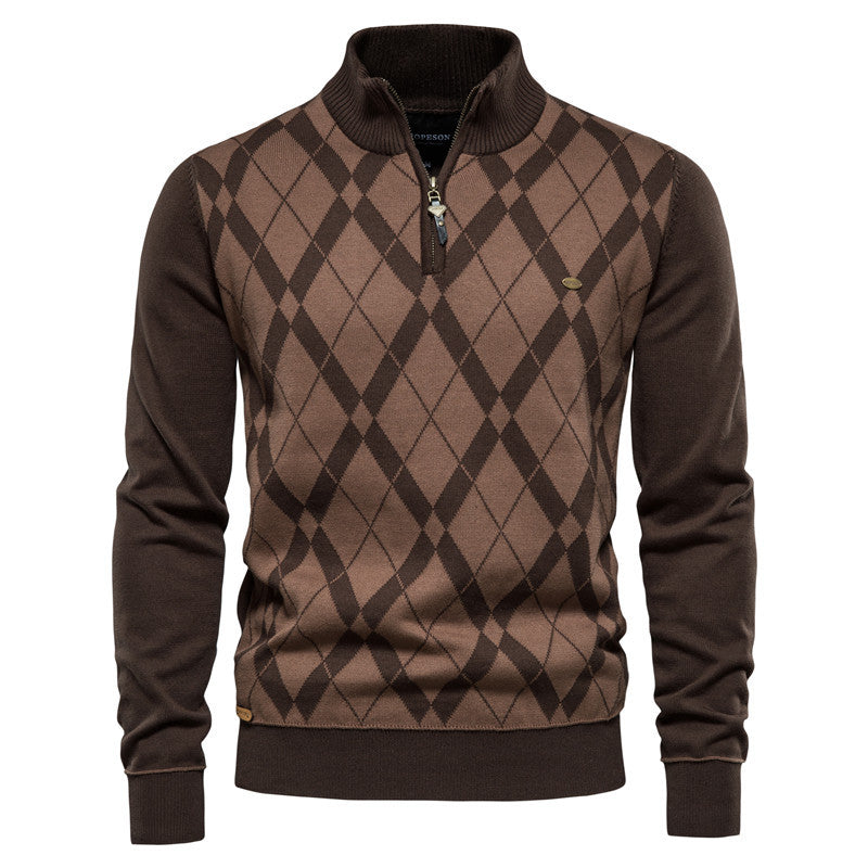 Men's Long Sleeve Half Zip British Sweater