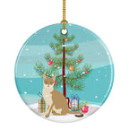 Singapura Cat Christmas Ceramic Ornament