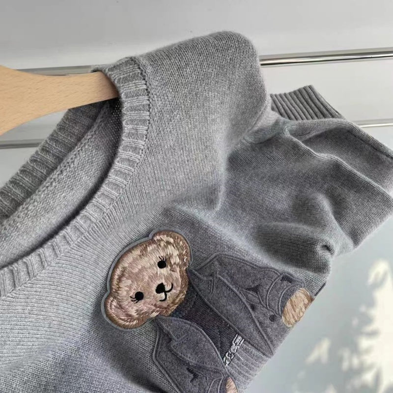 Spring Cashmere Ralph Lauren Bear Women's Knit Pullover | Streetwear