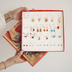 Christmas Countdown Calendar Necklace and Earring Set