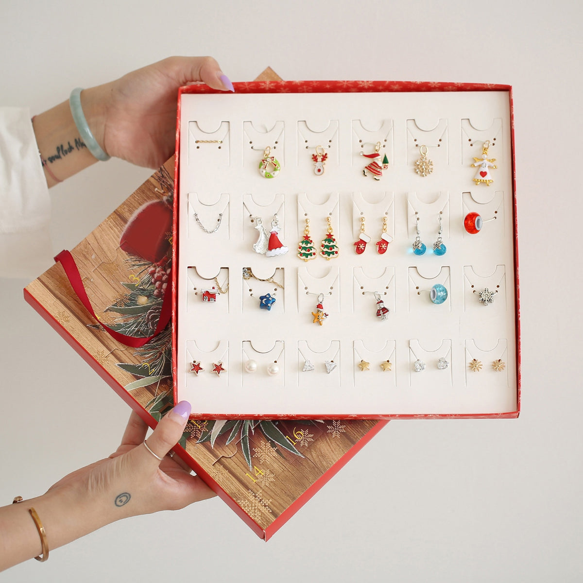 Christmas Countdown Calendar Necklace and Earring Set