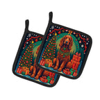 Irish Setter Christmas Pair of Pot Holders
