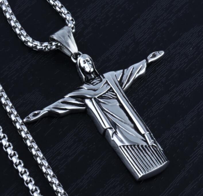 Christ the Redeemer Jesus Pendant Necklace for Men | Christian Jewelry