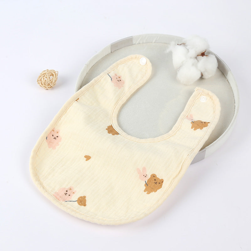 Pure Cotton Baby Bib and Velvet Beanie Towel