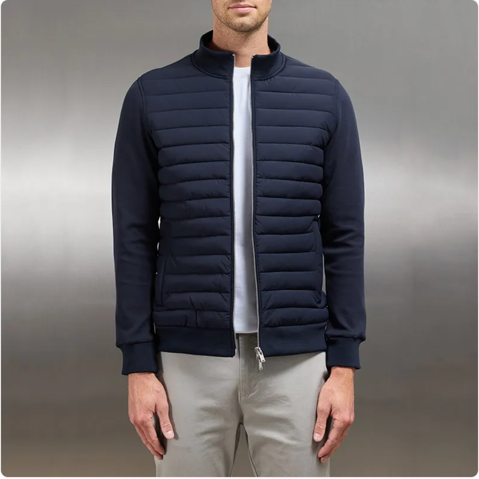 Lightweight Stand Collar Knit Jacket