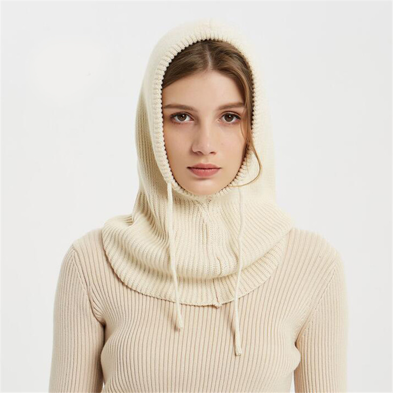 Cozy Knit All-in-One Hat & Scarf Pullover | Streetwear