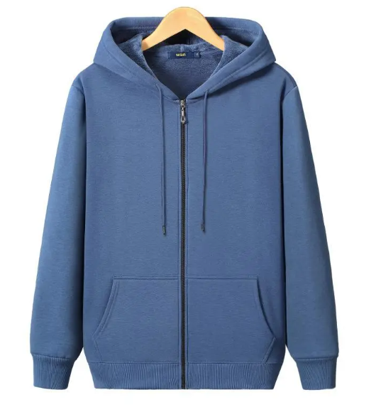 Fleece Warm Men's Zipper Hooded Sweater