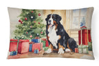 Bernese Mountain Dog Christmas Throw Pillow