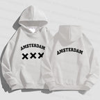Amsterdam Unisex Hoodie - Black Oversized Sweatshirt | Streetwear