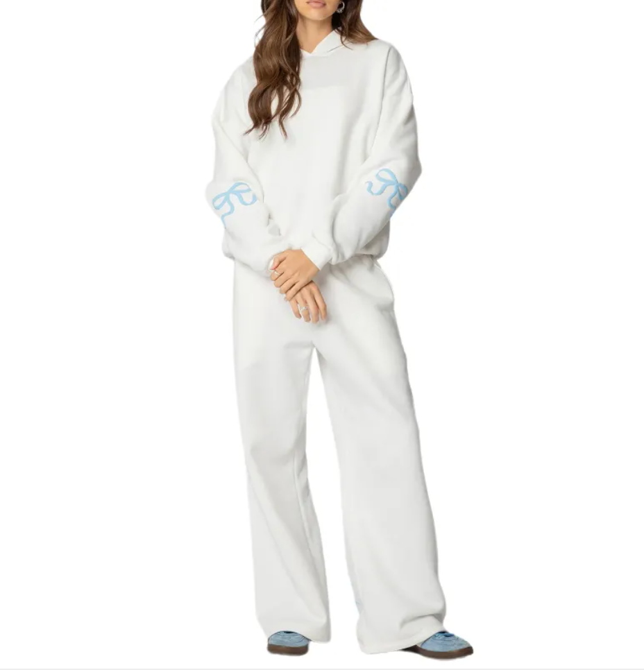 Fleece Hoodie & Sweatpants Casual Two-Piece Set | Streetwear