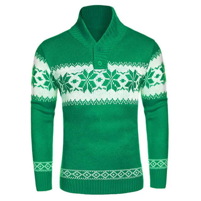 Men's Casual Solid Knitted Pullover Sweater (Long Sleeve) | Streetwear