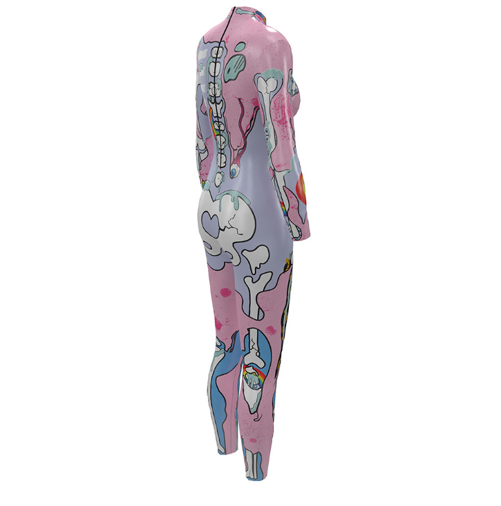 Digital Print Bodysuit - Sexy Women's Jumpsuit