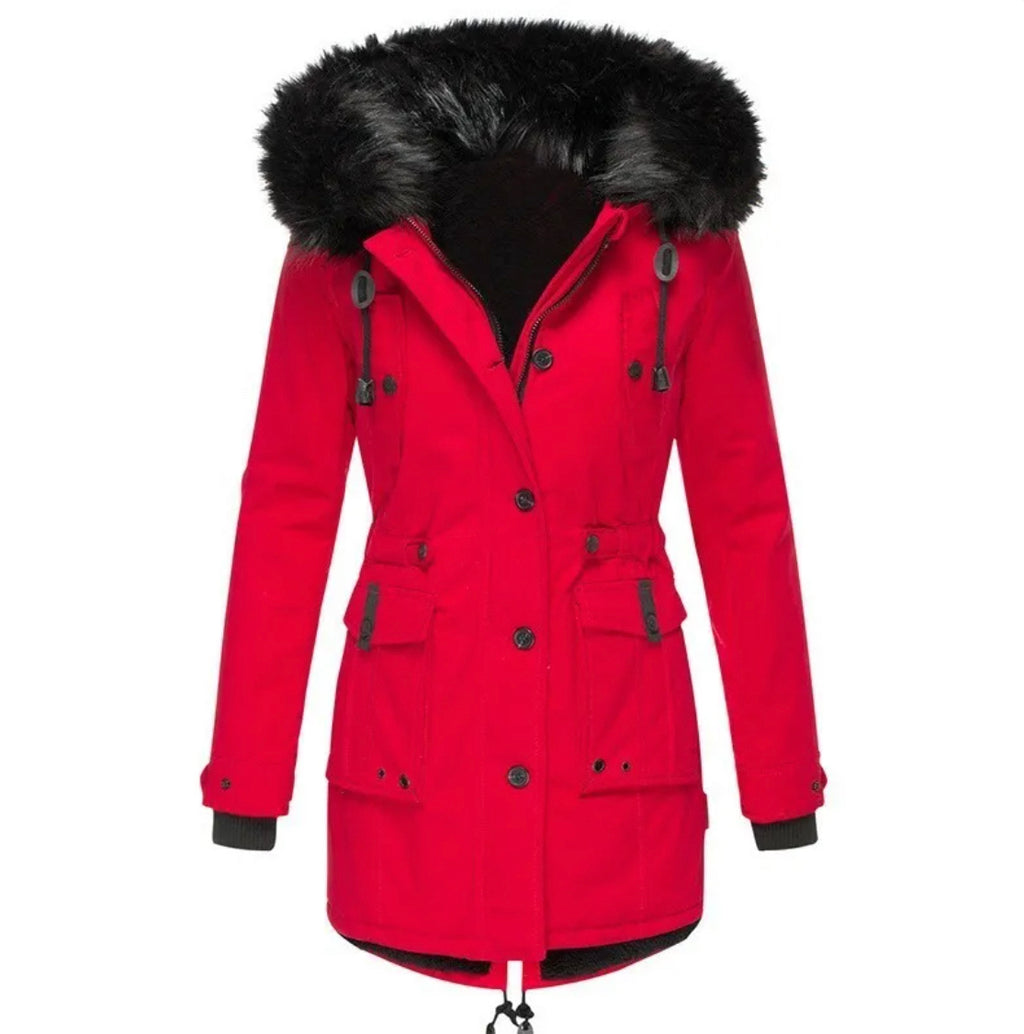 Fleece-Lined Cotton Puffer Coat