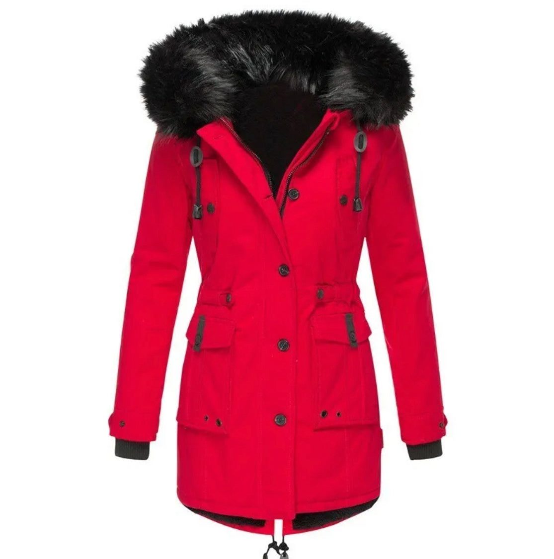 Fleece-Lined Cotton Puffer Coat