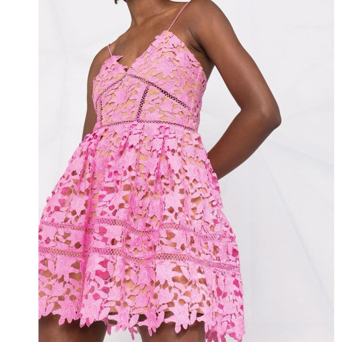 SP Autumn/Winter New Pink Lace Camisole Dress