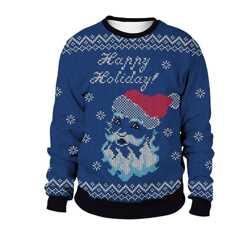 Women's Christmas Animal Print Round Neck Sweater