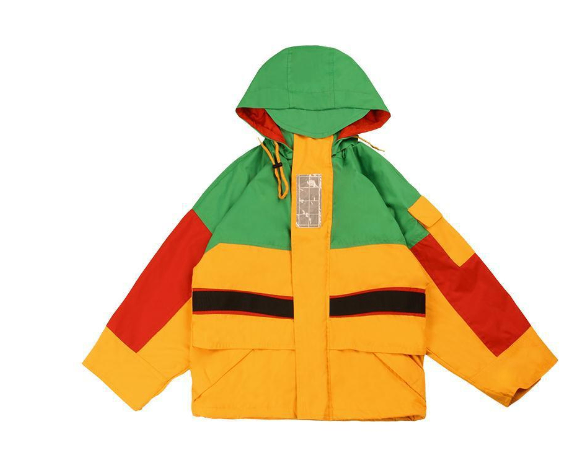 Colorblock Hooded Windbreaker Jacket