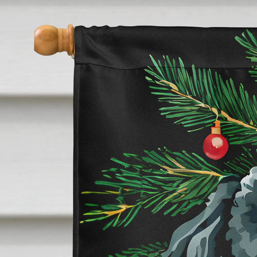 Poodle Christmas House Flag