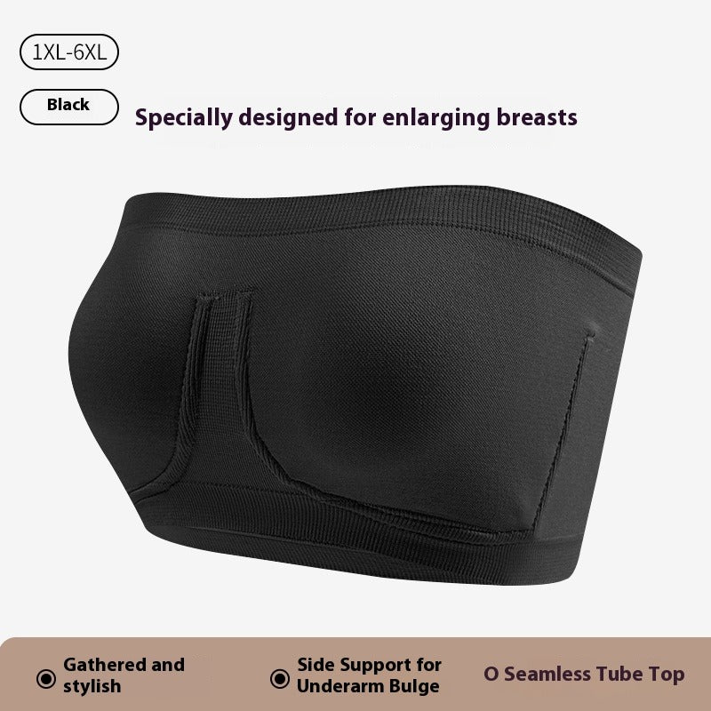Plus Size Strapless Seamless Tube Bra