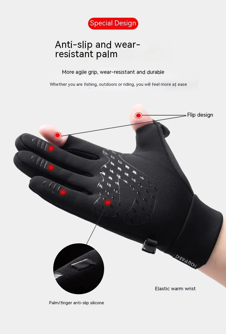 Outdoor Touchscreen Anti-Slip Cycling & Fishing Gloves